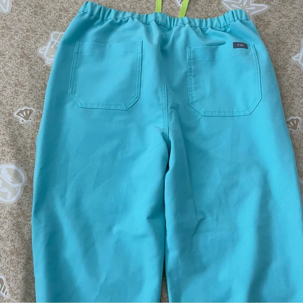 Figs Men's Pisco Basic Scrub Pants Fresh Aqua 1714 Size Small Tall